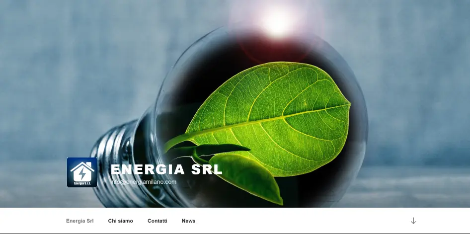 screenshot of energia srl website